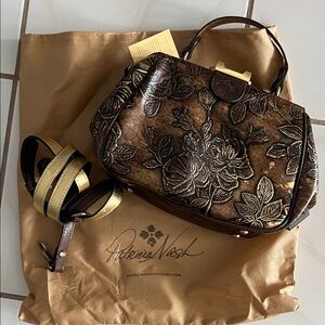 VGUC Patricia Nash Gracchi Embossed Leather Satchel (Macys Exclusive)